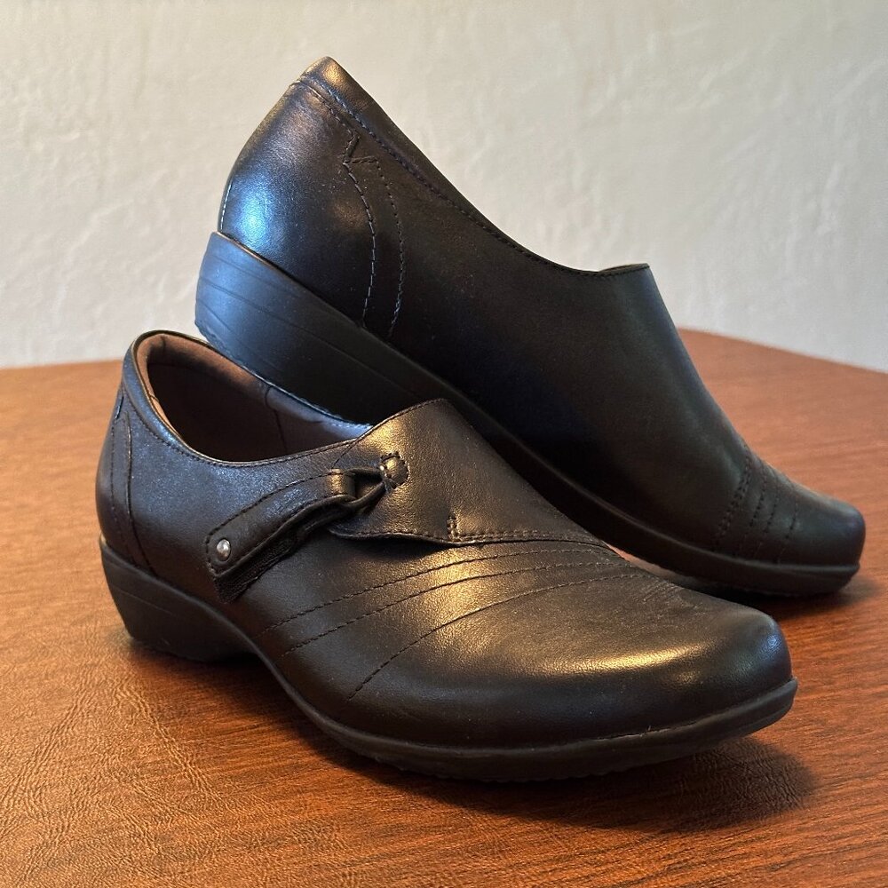 NWOT: Dansko "Franny" Black Leather  Comfort Loafer | Size 38 EUR/8-8.5 USA